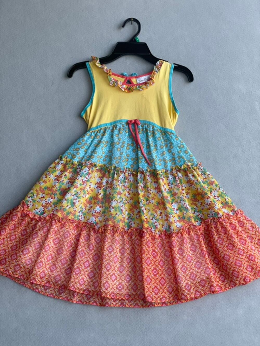 JONA MICHELLE GIRLS SLEEVELESS FLORAL TIERED SUNDRESS - SIZE 10